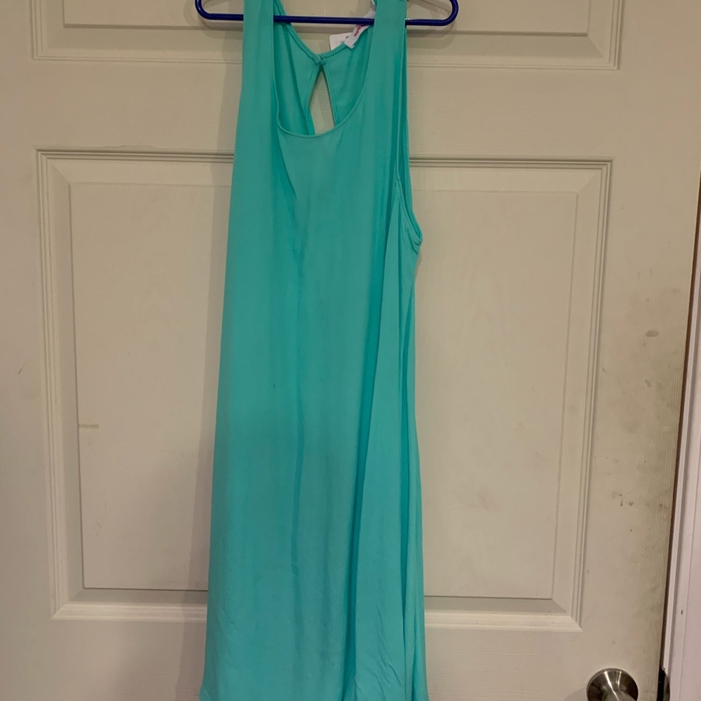 Turquoise sleeveless dress